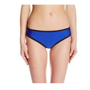 All American Women Bikini Bottom Brief Contrast Piping Yacht Blue Size L